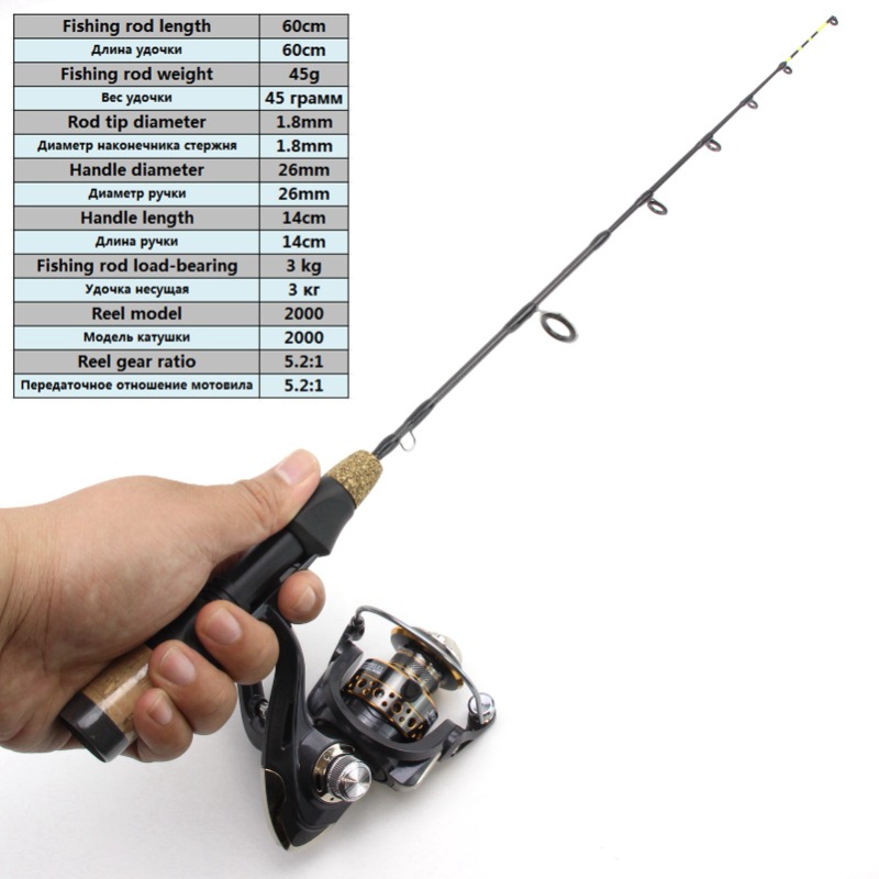 60 centimetri 2 Punte Rod Reel - Ice Fishing Reel recensione e prezzo